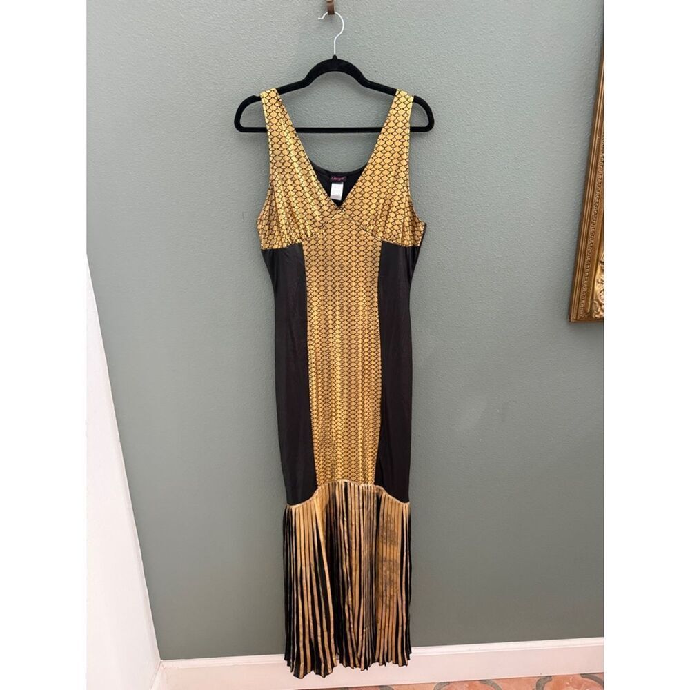 Dreamgirl Gold Black Mermaid Costume Dress Sz L